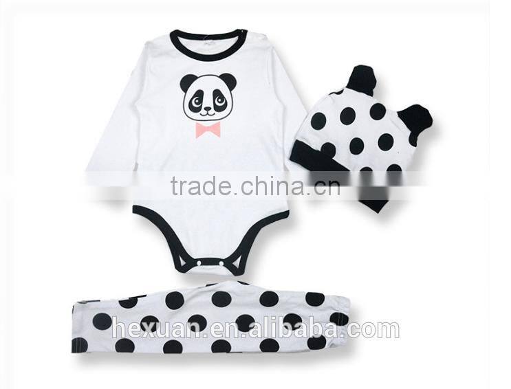 Anti-shrink promotion peruvian animal printed wholesale price baby boy Baby long-sleeve romper set