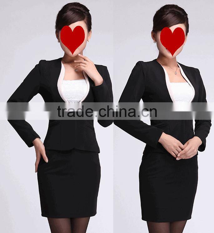 2017 customized women trendy skirt suits buiness skirt suits