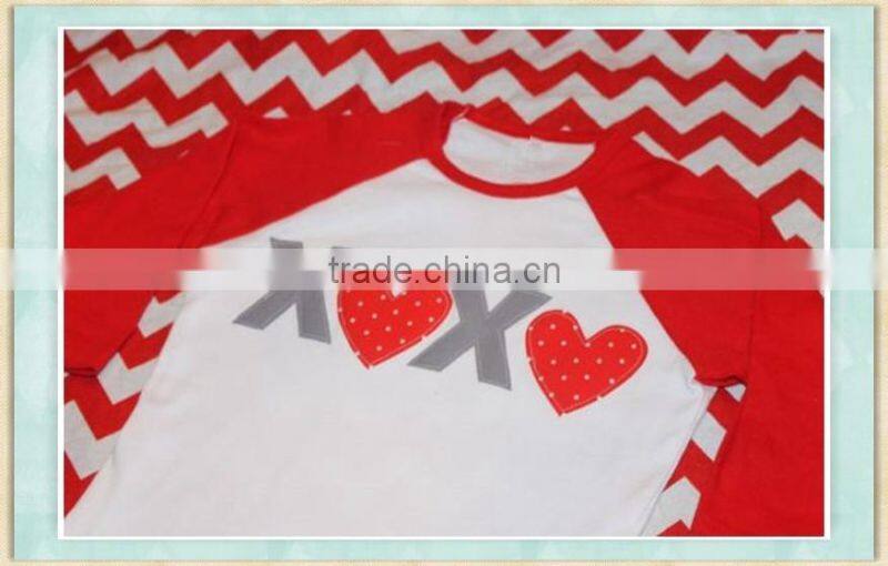 persnickety shirt for a girl or a boy for valentines day children wear ruffle raglan shirt kids clothing wholesale