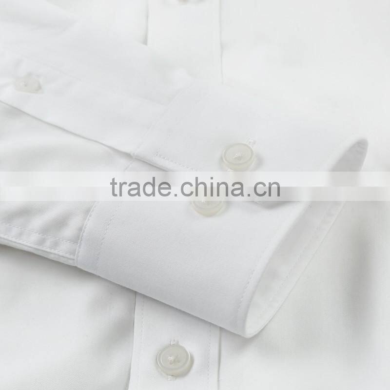 Pure white autumn shirt man shirt Classic square collar design dress shirt