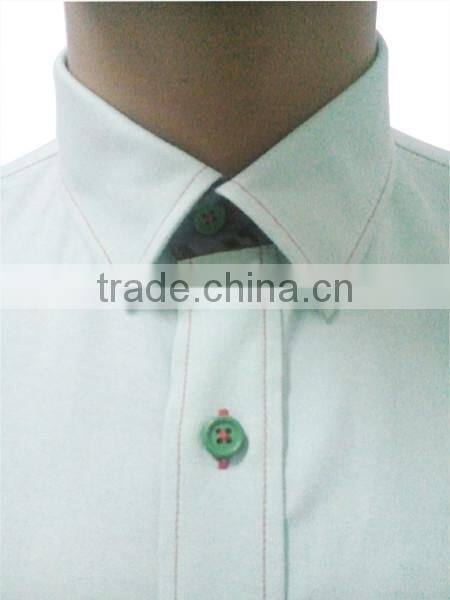 custom army style contrast color oxford shirt