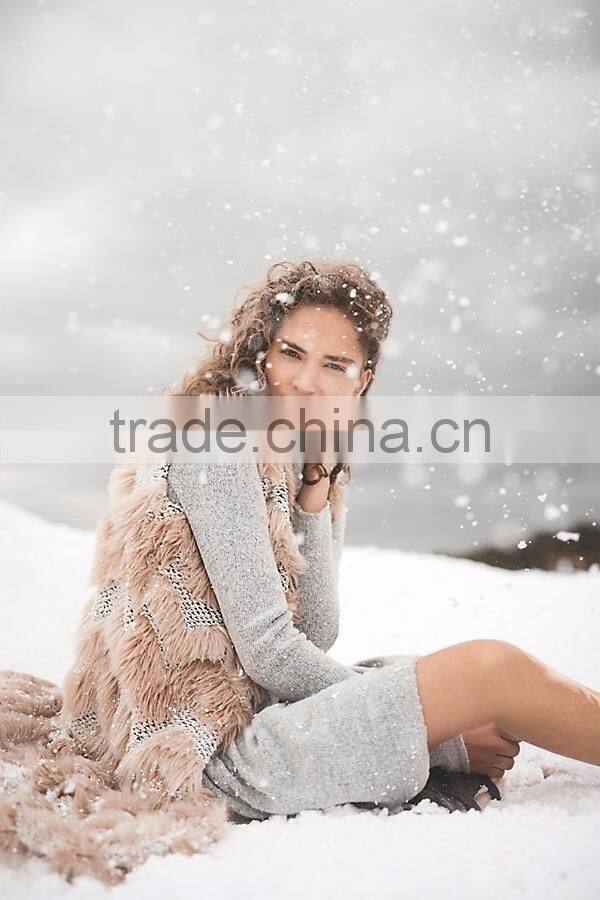 Winter Handmade Knit Wool Ladies Long Sweater Dress