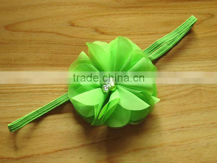 Trendy Girls Muti-colors cute cheap hair accessories for babies ribbon flower