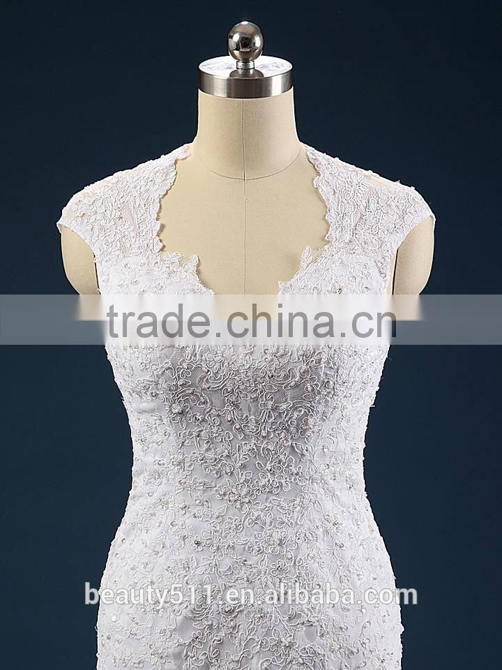 New Style Elegant A-Line sweatheart Neckline and Sleeveless Lace Wedding Dress AS41401