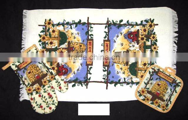 lavender kitchen towels and potholder set with best kitchen gloves