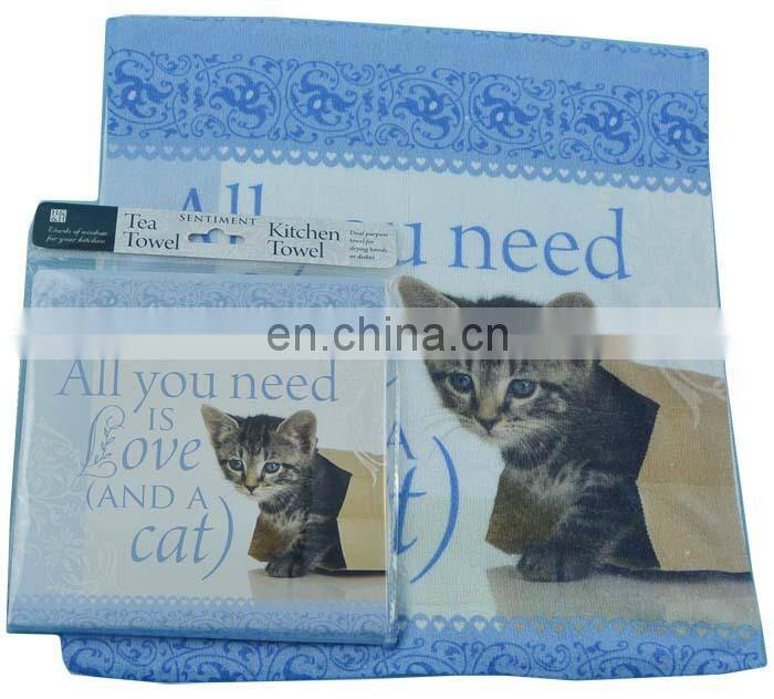 FOR ALL Age Group and Woven Technics custom tea towel digital printing