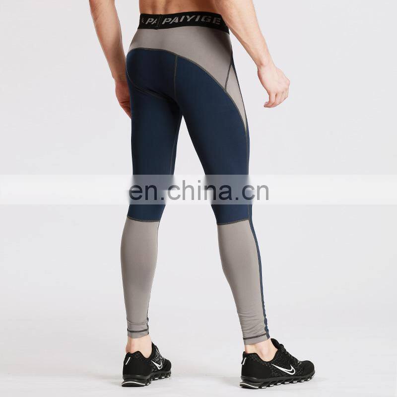 High quality dry fit 90% polyester 10% spandex mens gym pants leggings wholesale