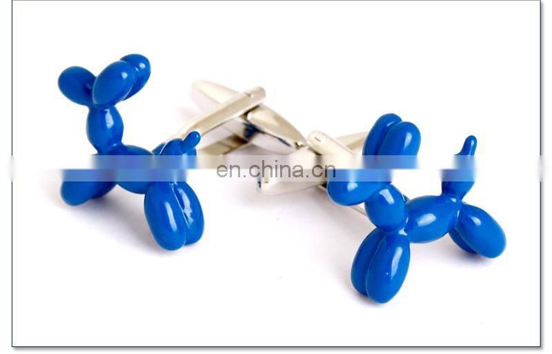 Lovely Blue Balloon Dog Men Shirt Novelty Cufflinks