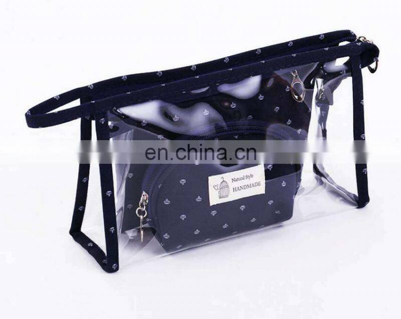 Fashion storage bag three piece set cosmetic bag customized handbag wholesale for women