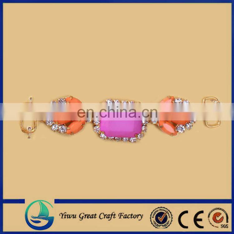 decoration metal and beads linked shoe chains