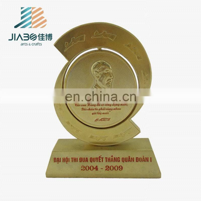 Luxury golden metal award cup sports logos on