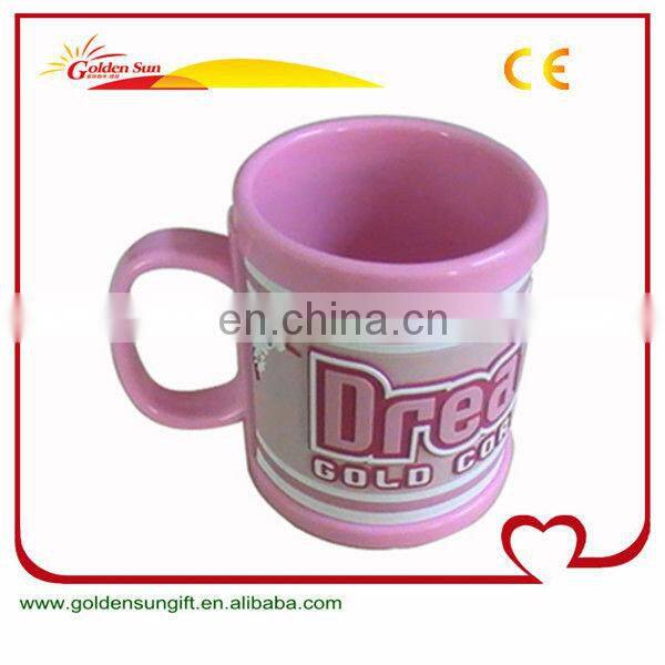 3D PVC Rubber Plastic Travel Mug