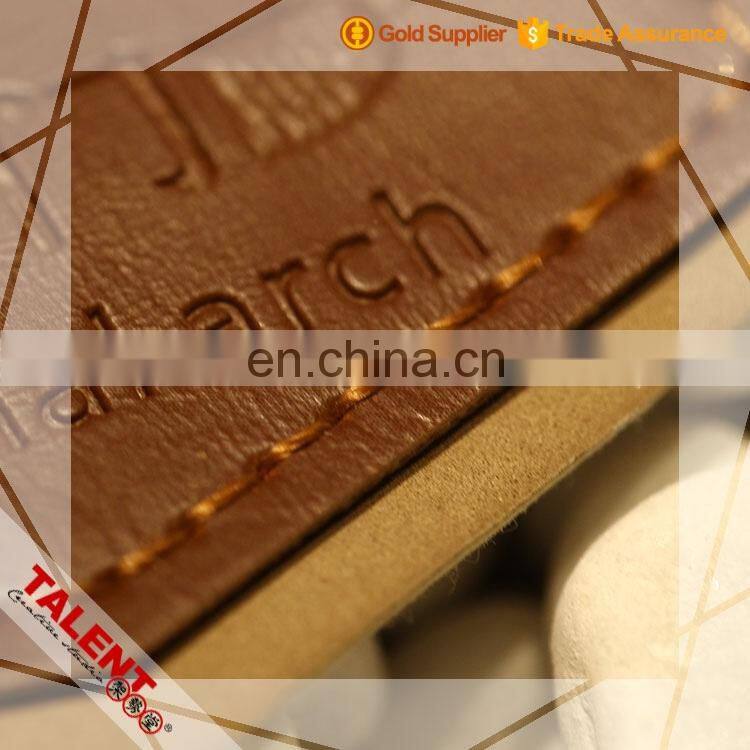 Custom Private Fashion Design Stitching Leather Patch Label For Garment