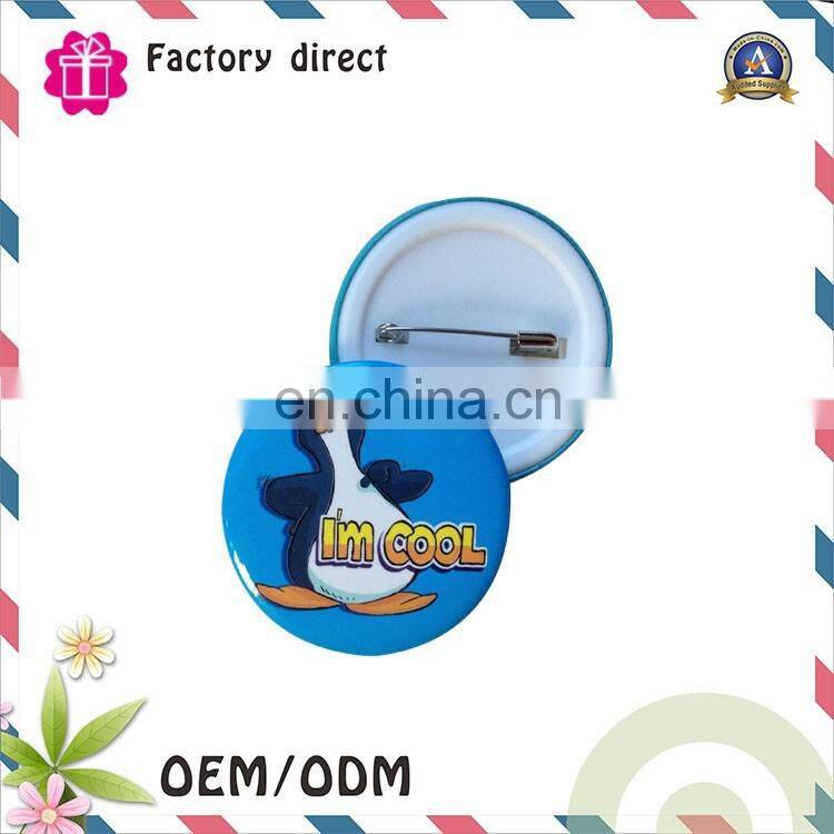 Cheap Round Advertising Tin Button Badge Pin/Blank Tinplate Badge Suppliers/Manufacturers