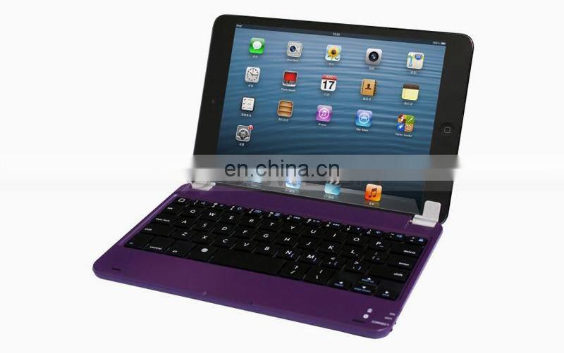 Colorful Ultra Thin Aluminium Bluetooth Keyboard Case for iPad Mini Keyboard