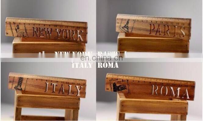 Vintage Student's Stationery Environmental Wood Material Rulers