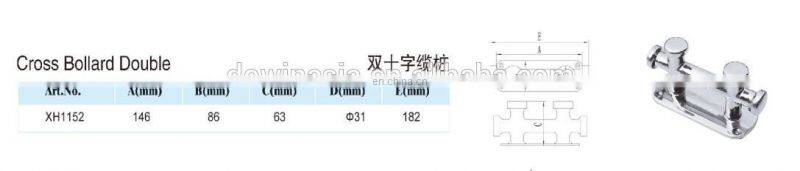 Custom Stainless Steel Marine Bollards Double