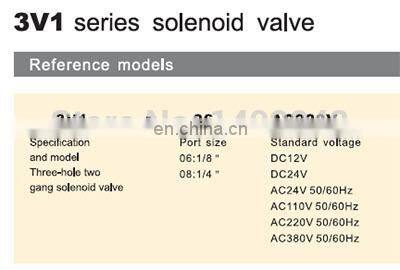 4pcs manifold valve connect pipe O.D 4mm 6mm 8mm 10mm 12mm Aluminium solenoid valve 3V1-06 AC DC 3 way direct acting valve