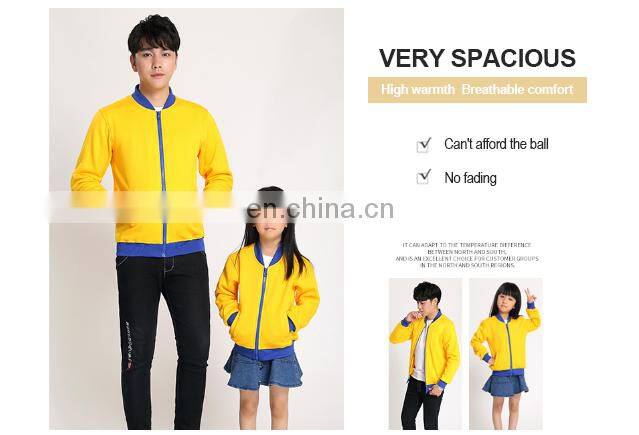 Parent-child boys without no Hood Plain Zip Up Sweatshirts