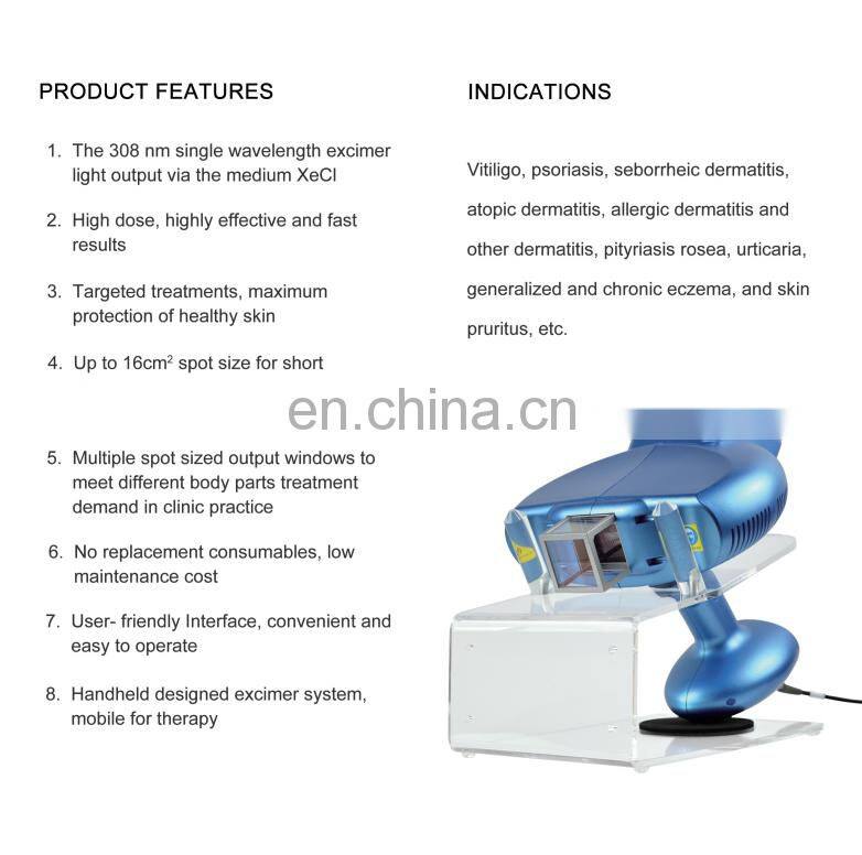 Handheld Excimer Laser 308Nm Psoriasis Vitiligo Laser Unit uv lamp vitiligo For Vitiligo Treatment