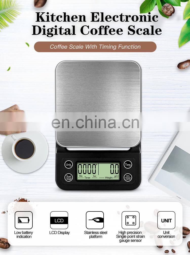 Good Quality 3Kg Economic Balance High Accuracy Kitchen Coffee Scale 3Kg 0.1G Electronic Balance Scale