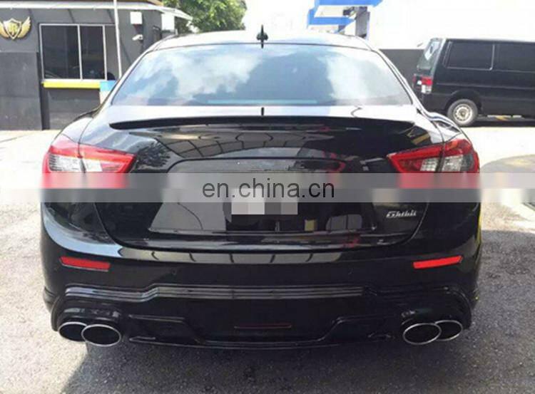 Ghibli to W style body kit 2011y~ FRP material front bumper with LED rear bumper side skirts trunk spoiler exhaust tips