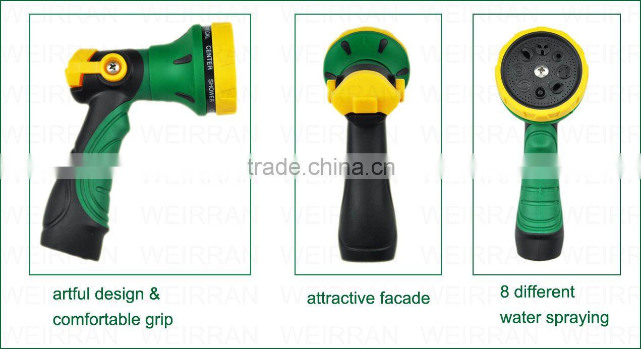 (74150) 8 water patterns flexible garden rotary 360 degree spray cleaning nozzle