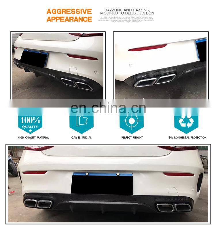 C-Class W205 C63 Carbon Fiber Rear Diffuser Lip for Mercedes W205 C63 AMG Coupe 15-17