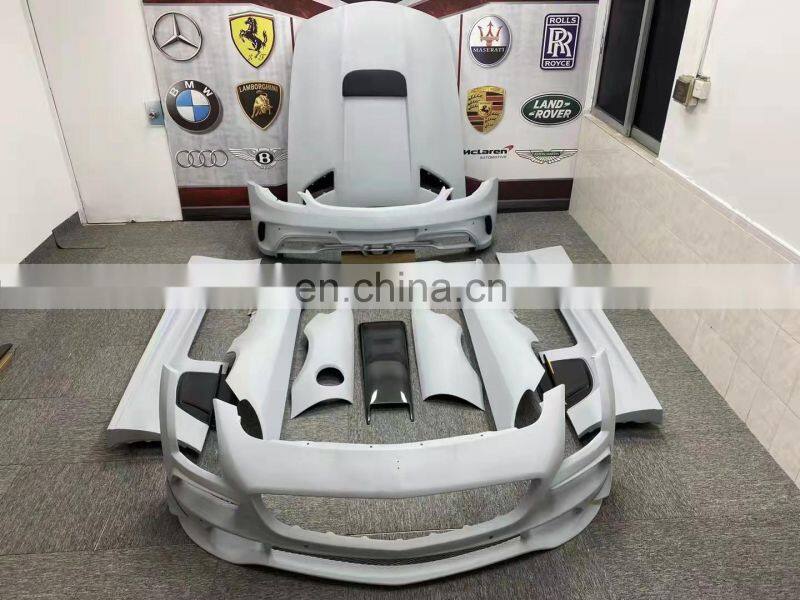 Runde Resin Or Half Carbon For Mercedes-Benz SLS AMG R197 Black Series Body Kit Front Bumper Side Skirt Rear Bumper Hood Spoiler