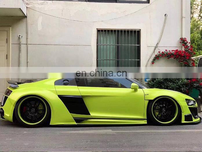 Runde Top Quality Kits For 06-15 Audi R8 V10 Upgrade Regula Design Resin Or Half Carbon Front Bumper Rear Bumper Side Skirts