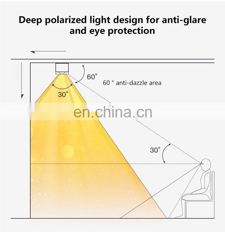 Black Aluminum Anti Glare Office Workplace Lighting System Surface Mounted 10W 20W 30W Led Linear Downlight