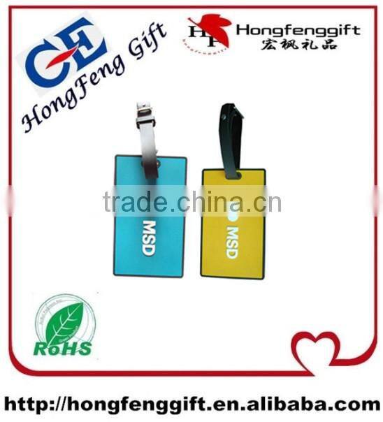 Eco-friendly Fancy Travel Silicone Rubber Luggage Tag