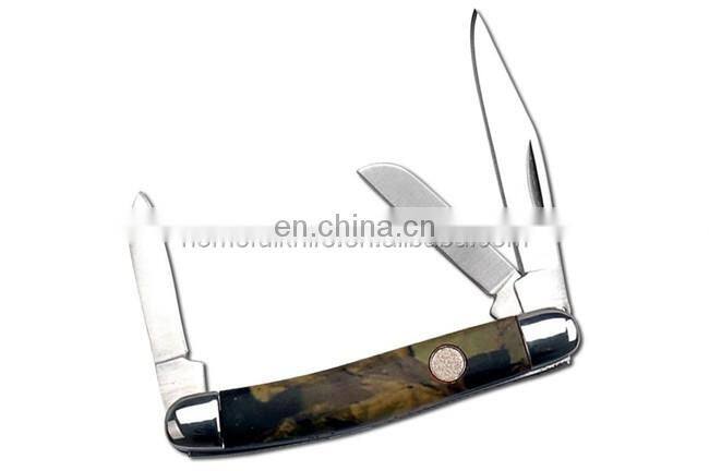 3.5inch stag handle pocket knife folding blade knife