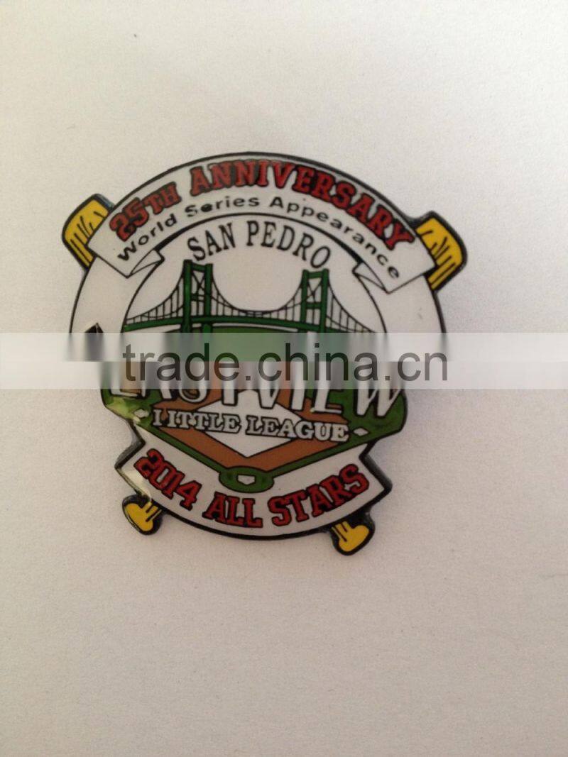 Custom offset printing with epoxy baseball pins pin badge