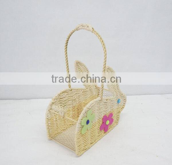 handmade decorative rabbit easter paper basket
