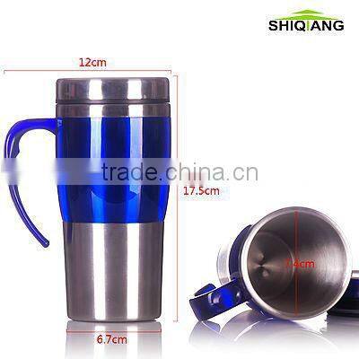 450ml double wall insulated stainless steel tumbler with handle BL-5061 ,different color available