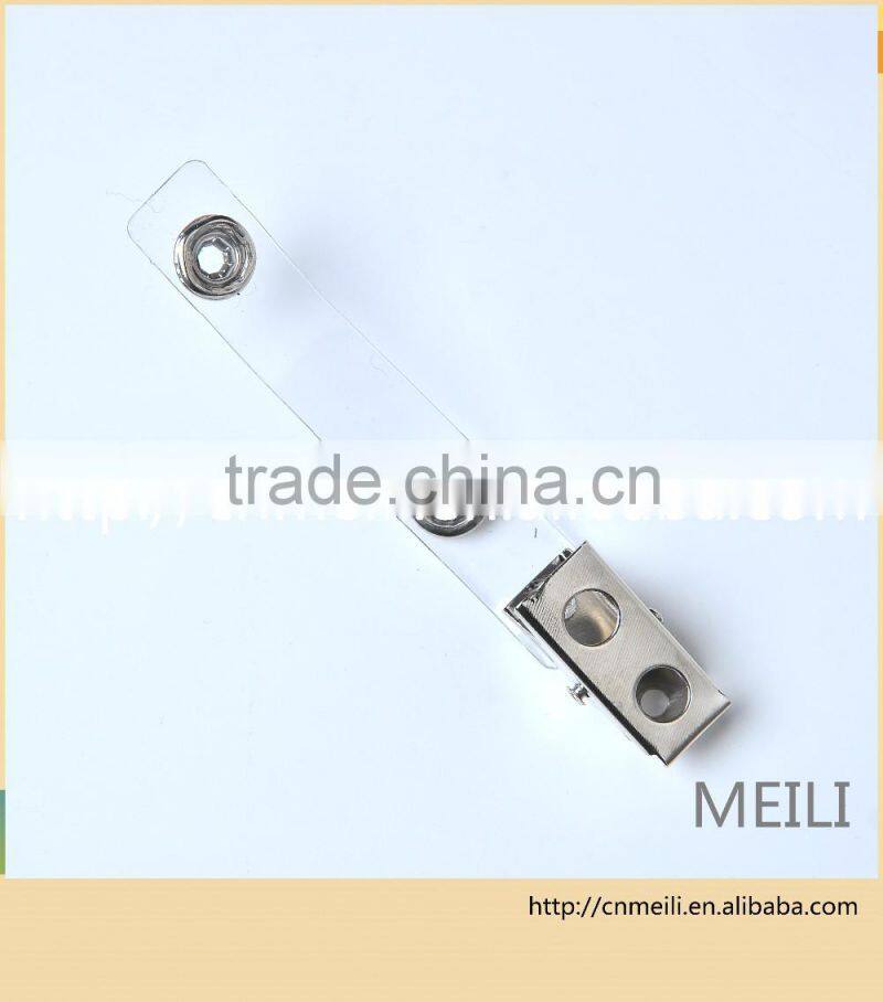 retractable badge and badge id metal card holder clips