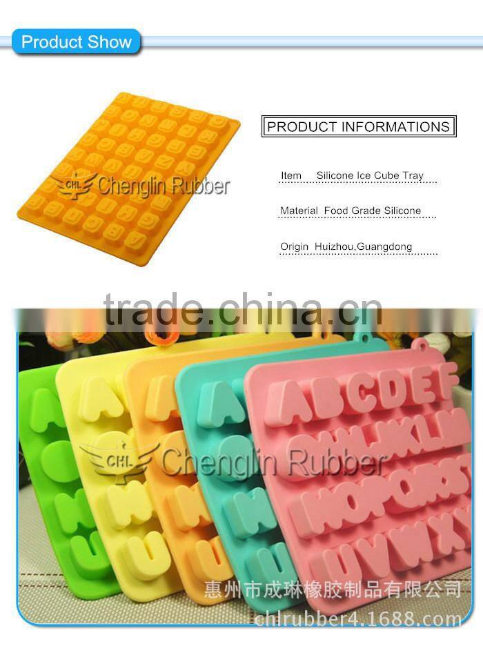 Custom silicone ice cube tray,letter silicone ice cube tray