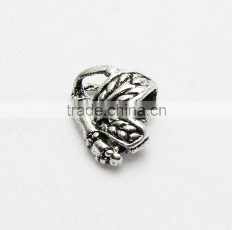 Creative Pdora Bracelet Accessories Anti-silver Large Hole Butterfly Shape Zinc Alloy Beads