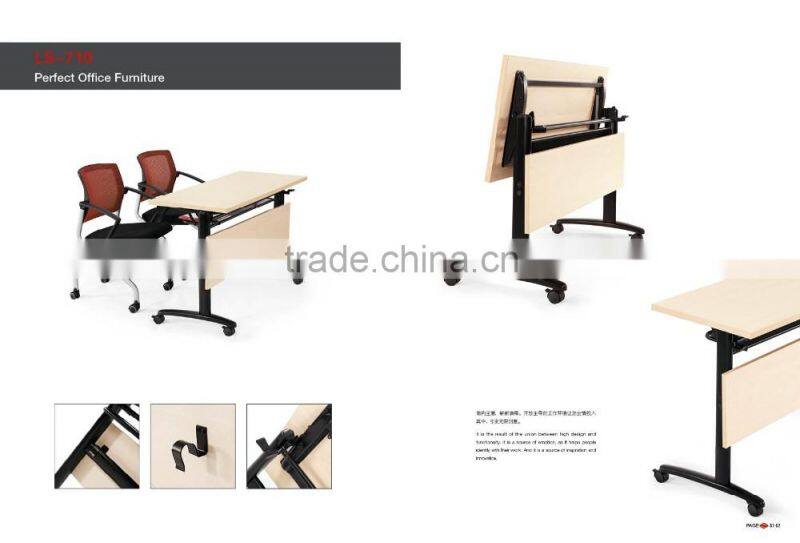 Commercial office furniture stainless steel metal training table workstation