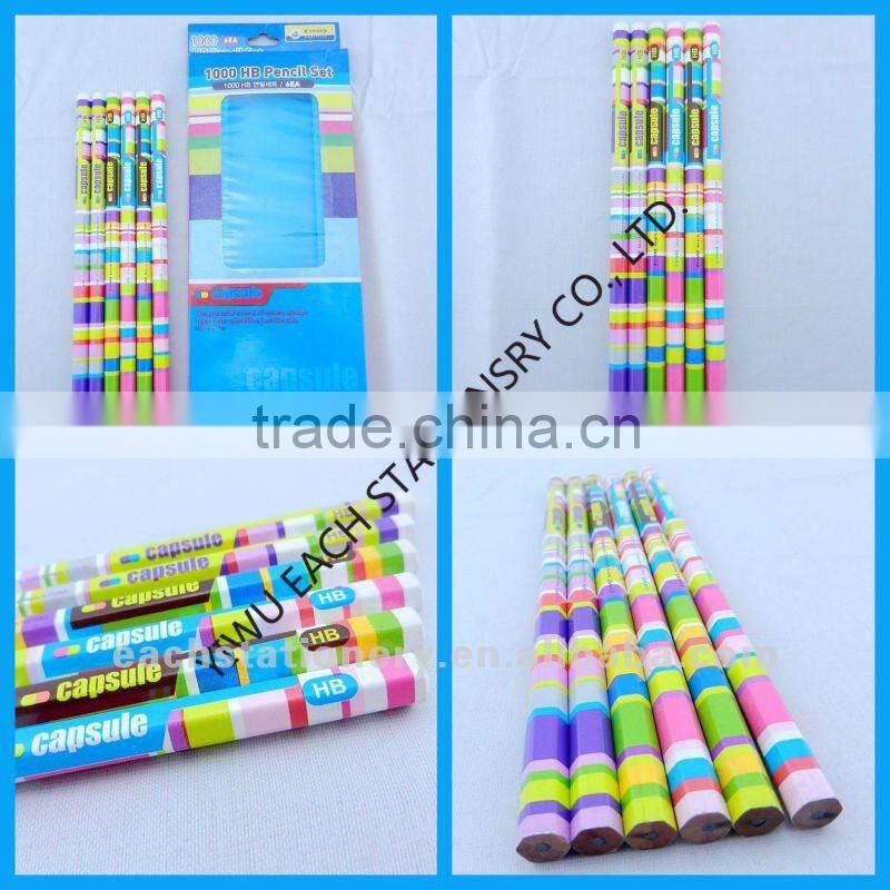 7 inch HB wooden pencil with top tip