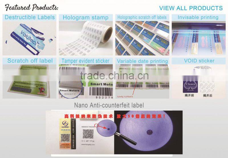 Anti-fake zebra Scratch label,scratch off label