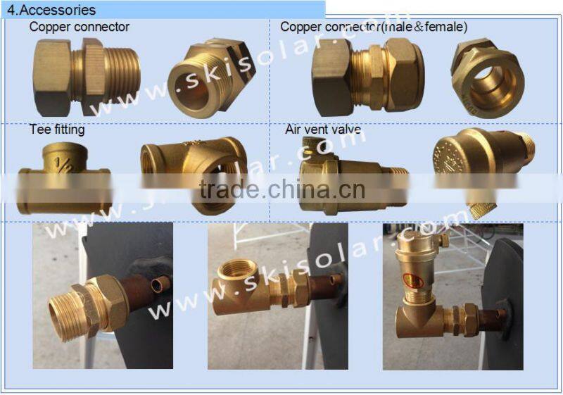 solar collector:vacuum glass tubes for solar water heater for home solar systems