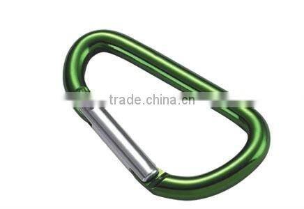 High Quality Aluminum Snap Hook Green D type With Pin Key Rings /Decoration Accesory China