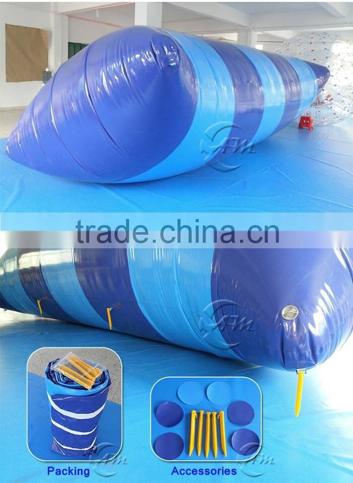 2016 High quality blue water jumping pillow,inflatable water blobs for sale
