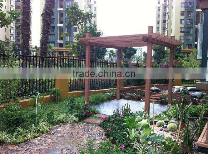 eco-friendly cheap water-proof wood plastic composite garden arbour