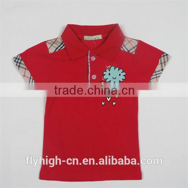 chest embroidery custom cotton kids polo t shirt,polo t shirt for kids