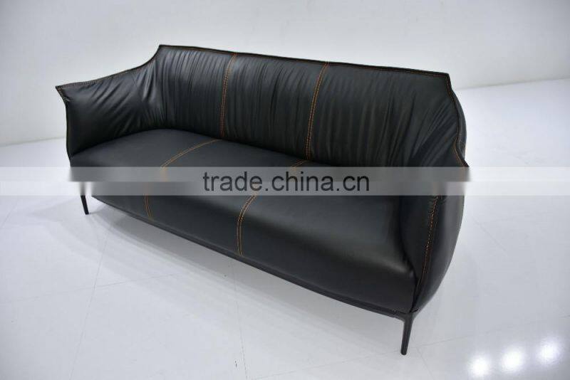 New Modern hot selling price cheap latest italian leather sofa design with kd iron legs