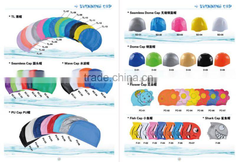 Custom kids cartoon silicone swimming caps