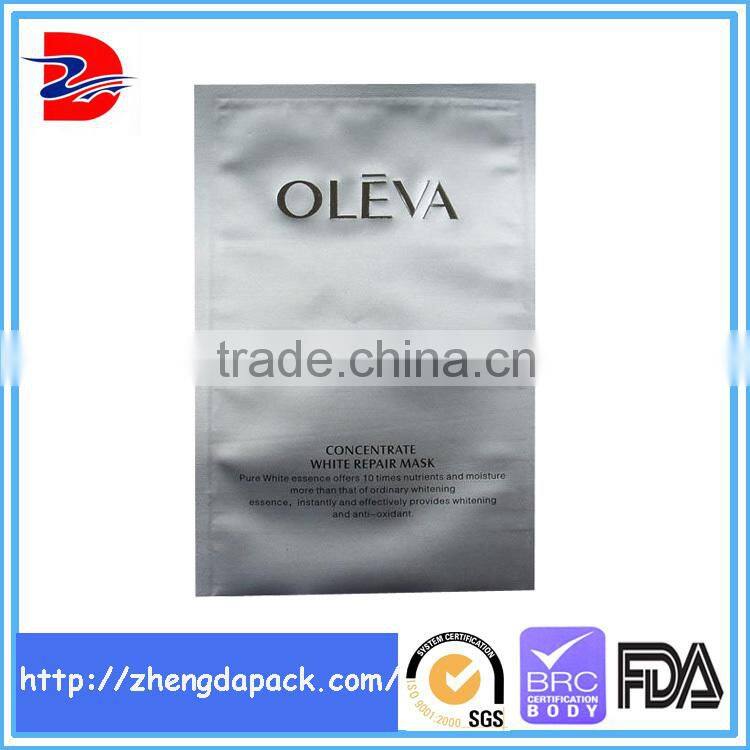 Aluminum foil plastic cosmetic bag / printing facial mask pouch